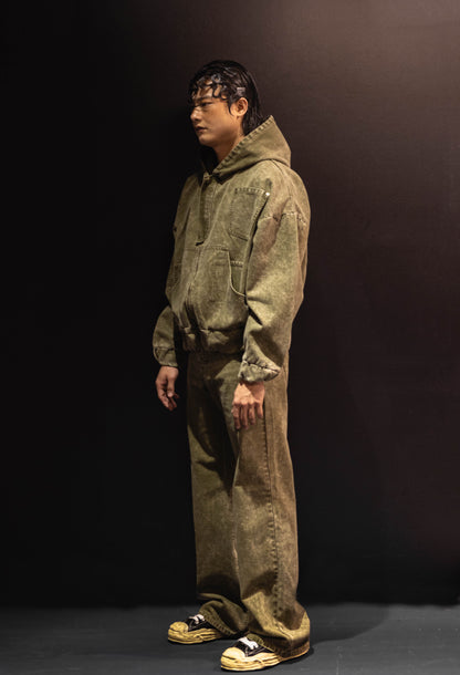 Olive Denim Fly Hoodie