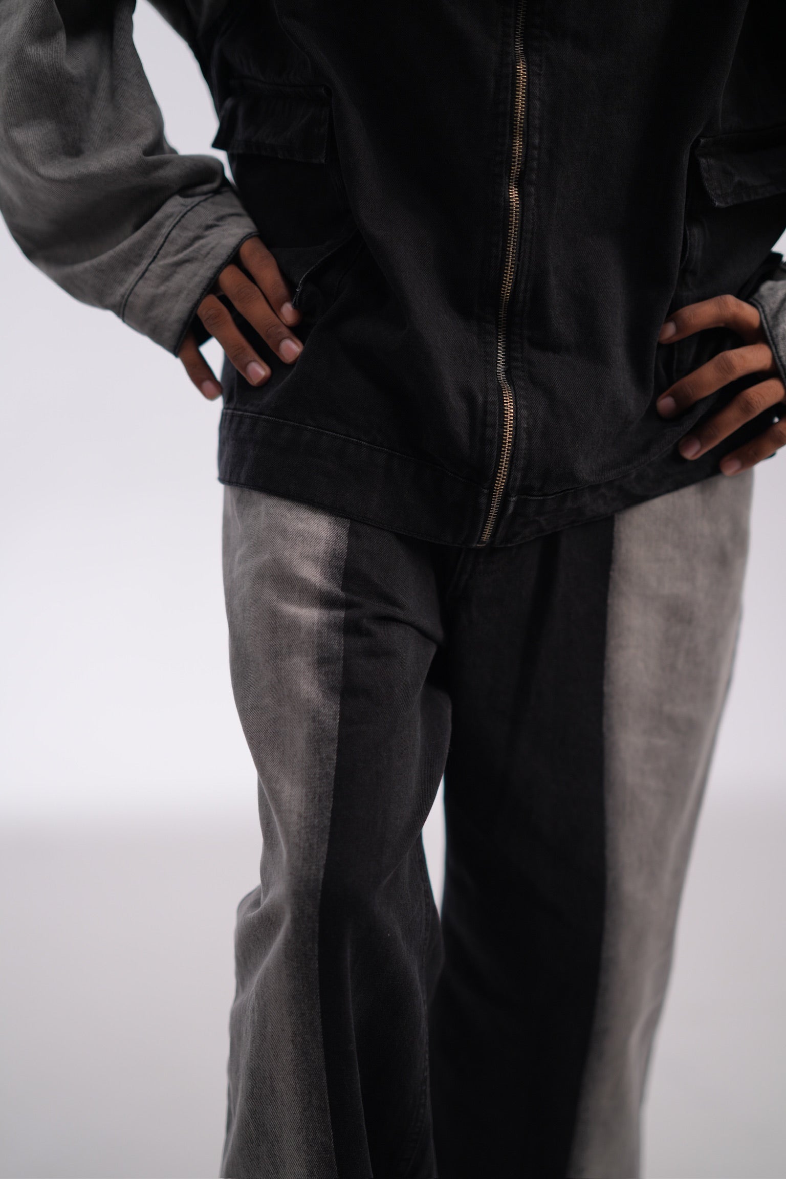 Two Tone Denim Pants