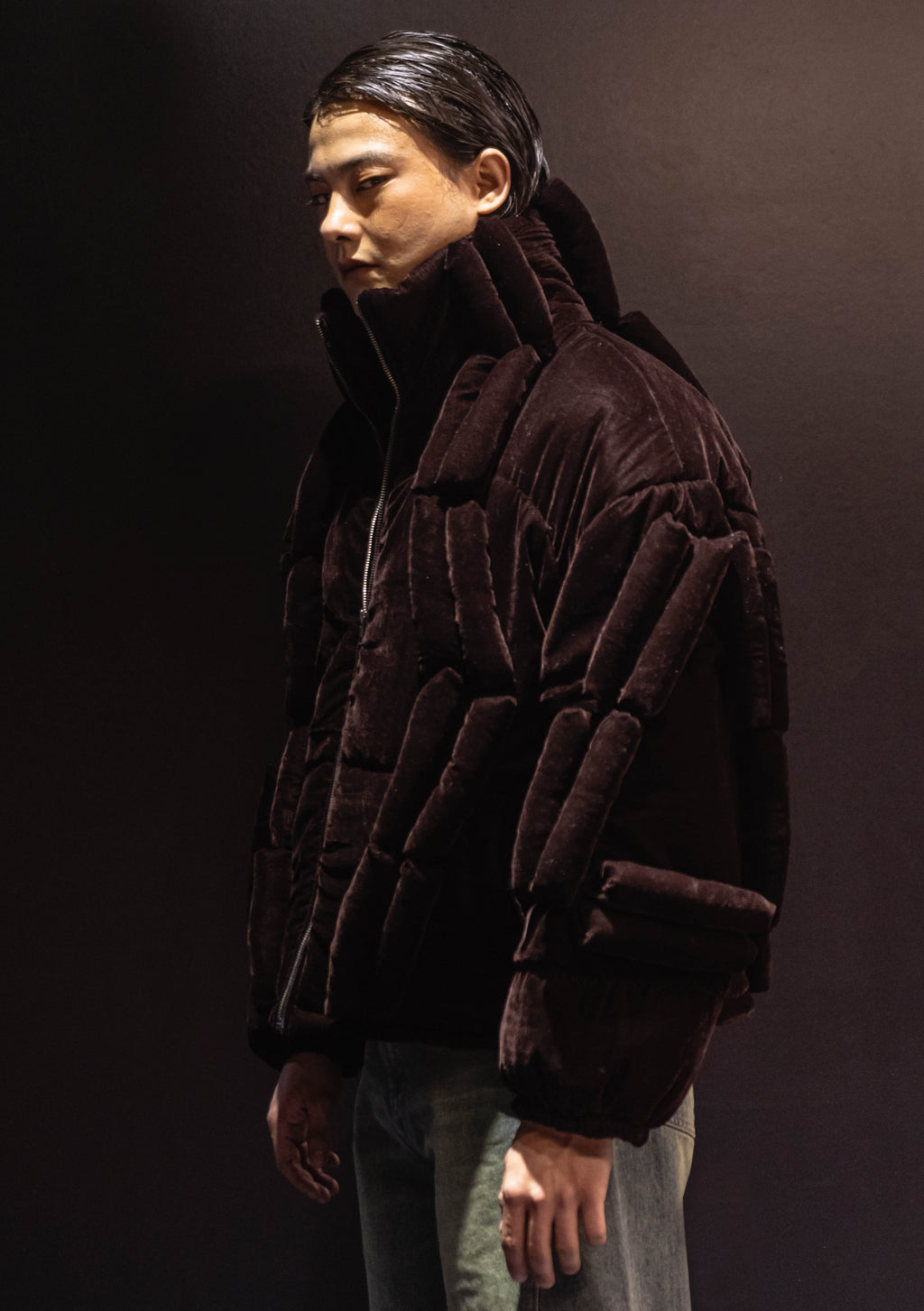 DOA Logo Eco Velvet Puffer