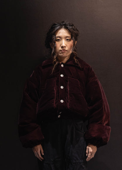 Eco Velvet Cropped Jacket