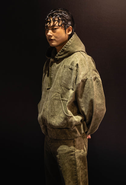 Olive Denim Fly Hoodie