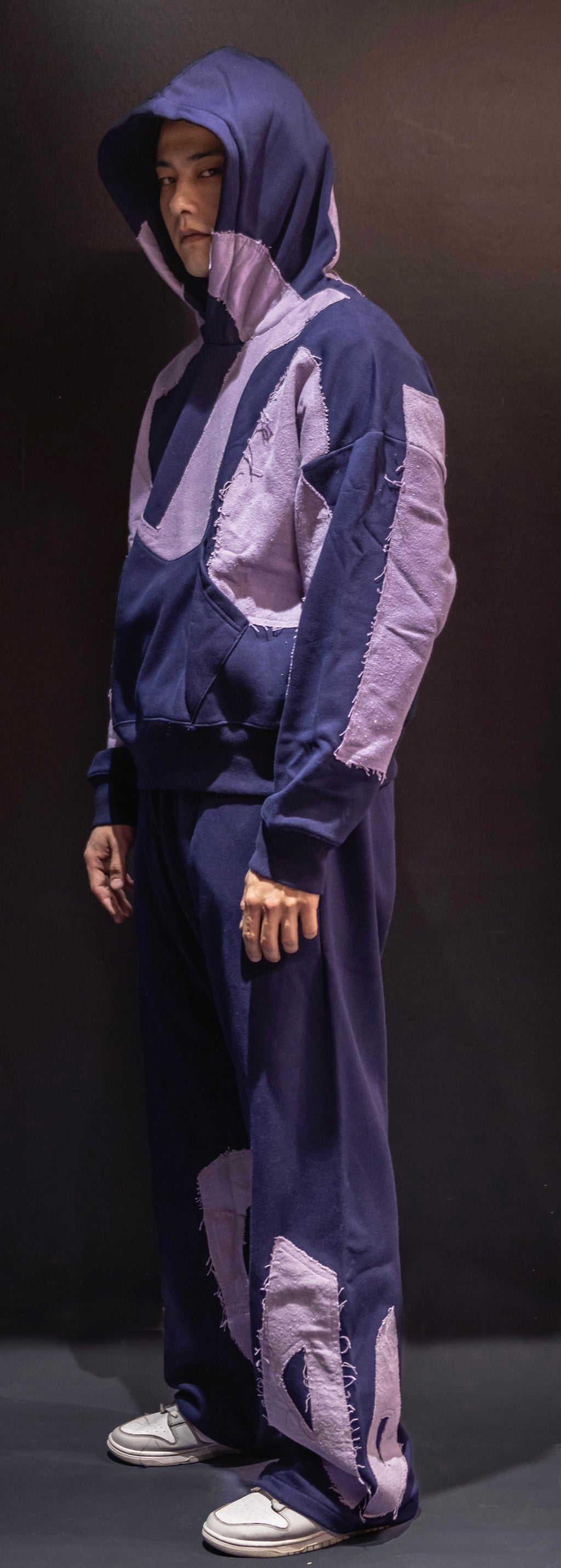 NVY PURP Patch Hoodie