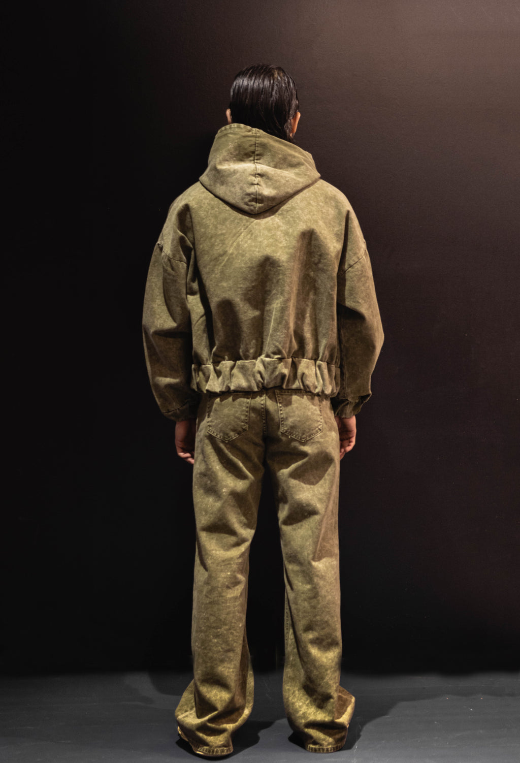 Olive Denim Fly Hoodie