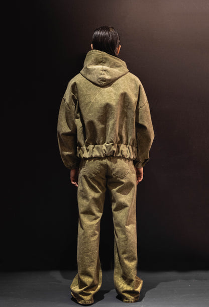 Olive Denim Fly Hoodie