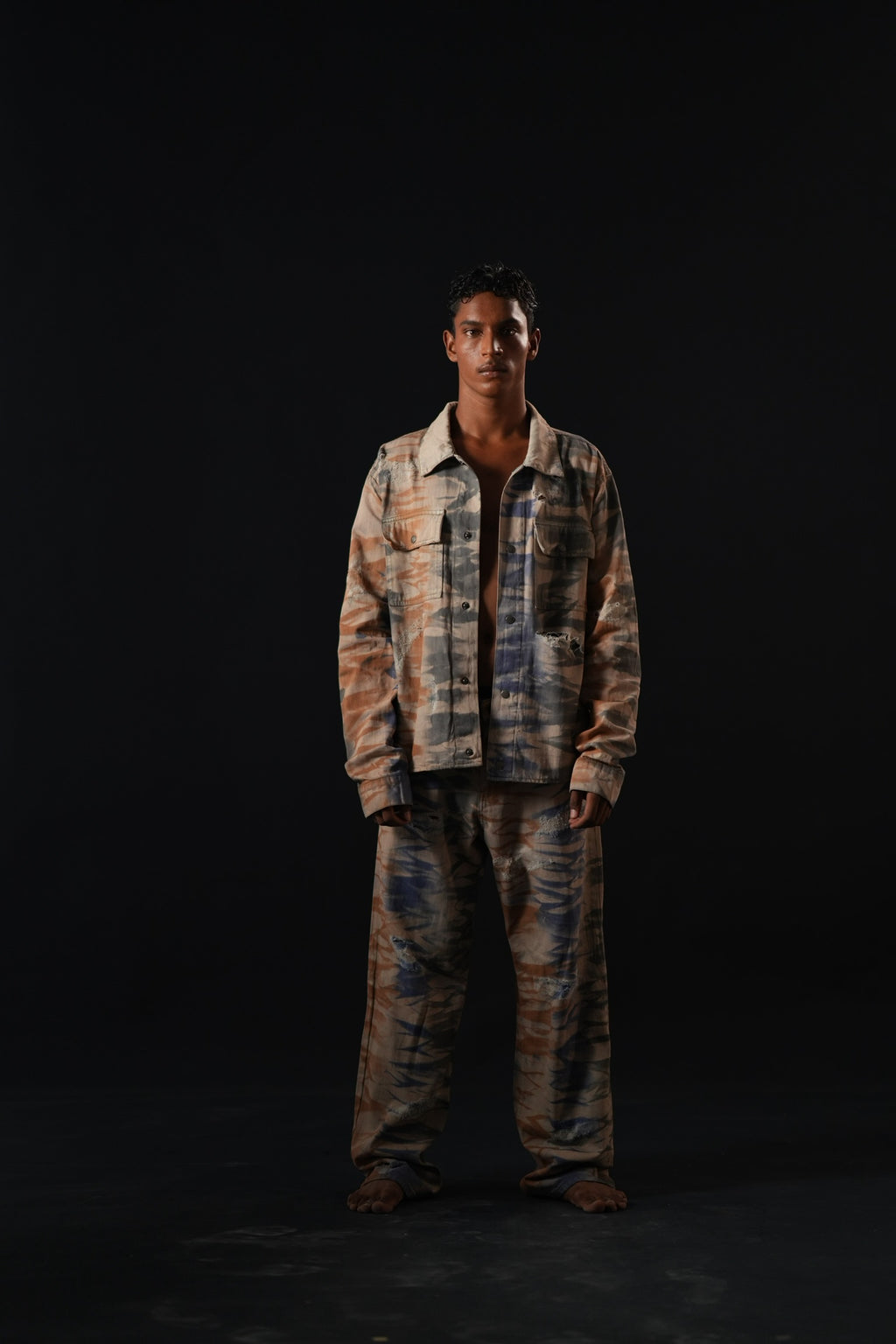 Hand Dyed Inverse Denim Pants