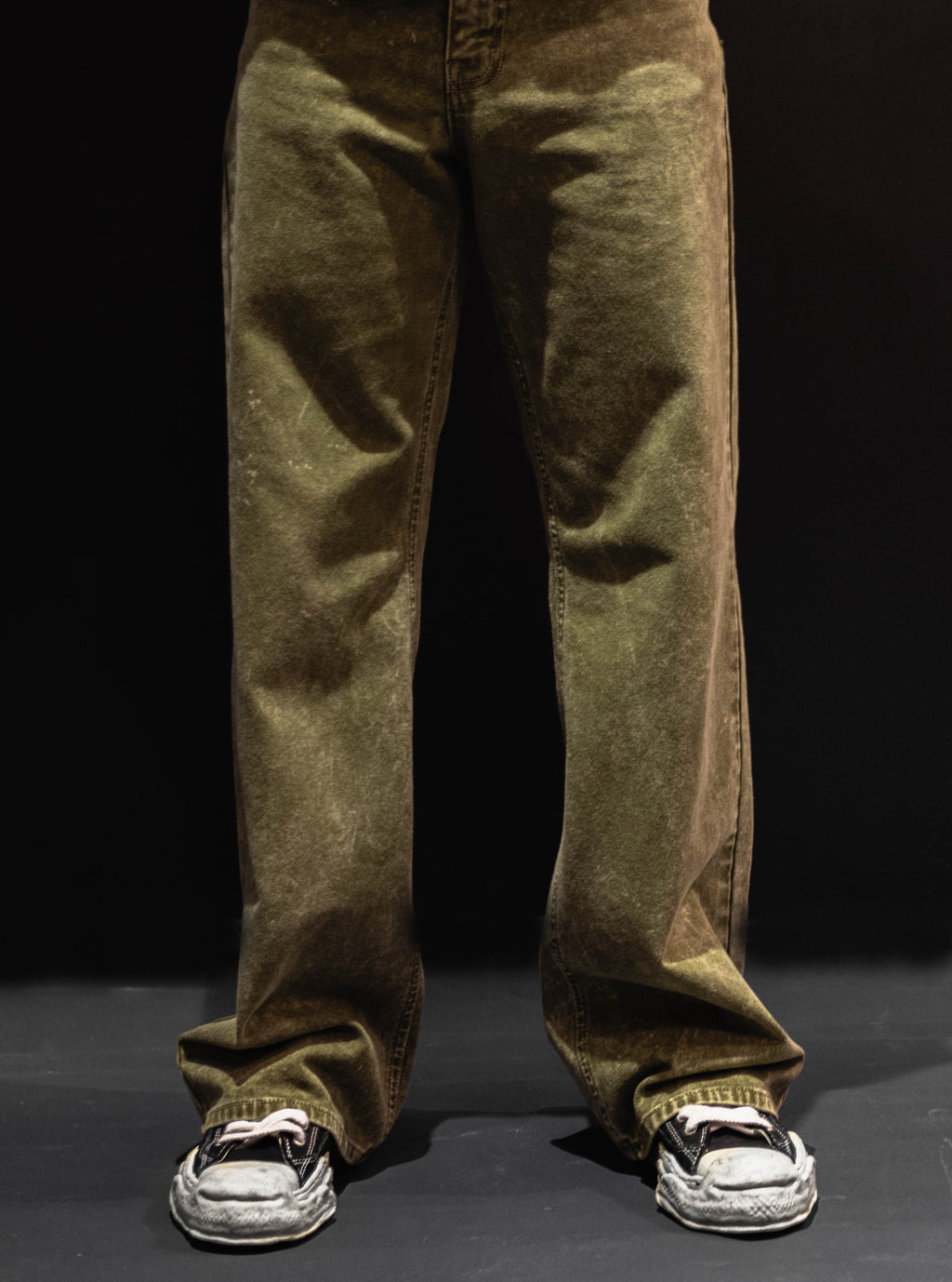 Olive Wide Denim Pants