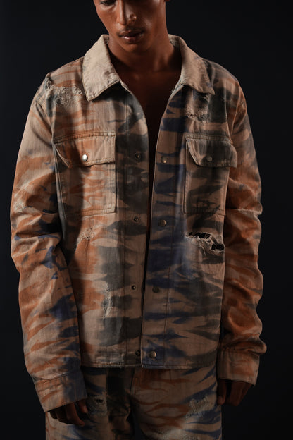 Hand Dyed Inverse Denim Jacket