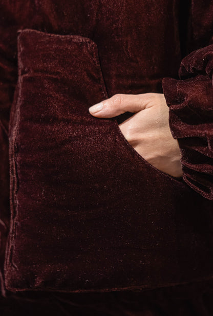 Eco Velvet Cropped Jacket