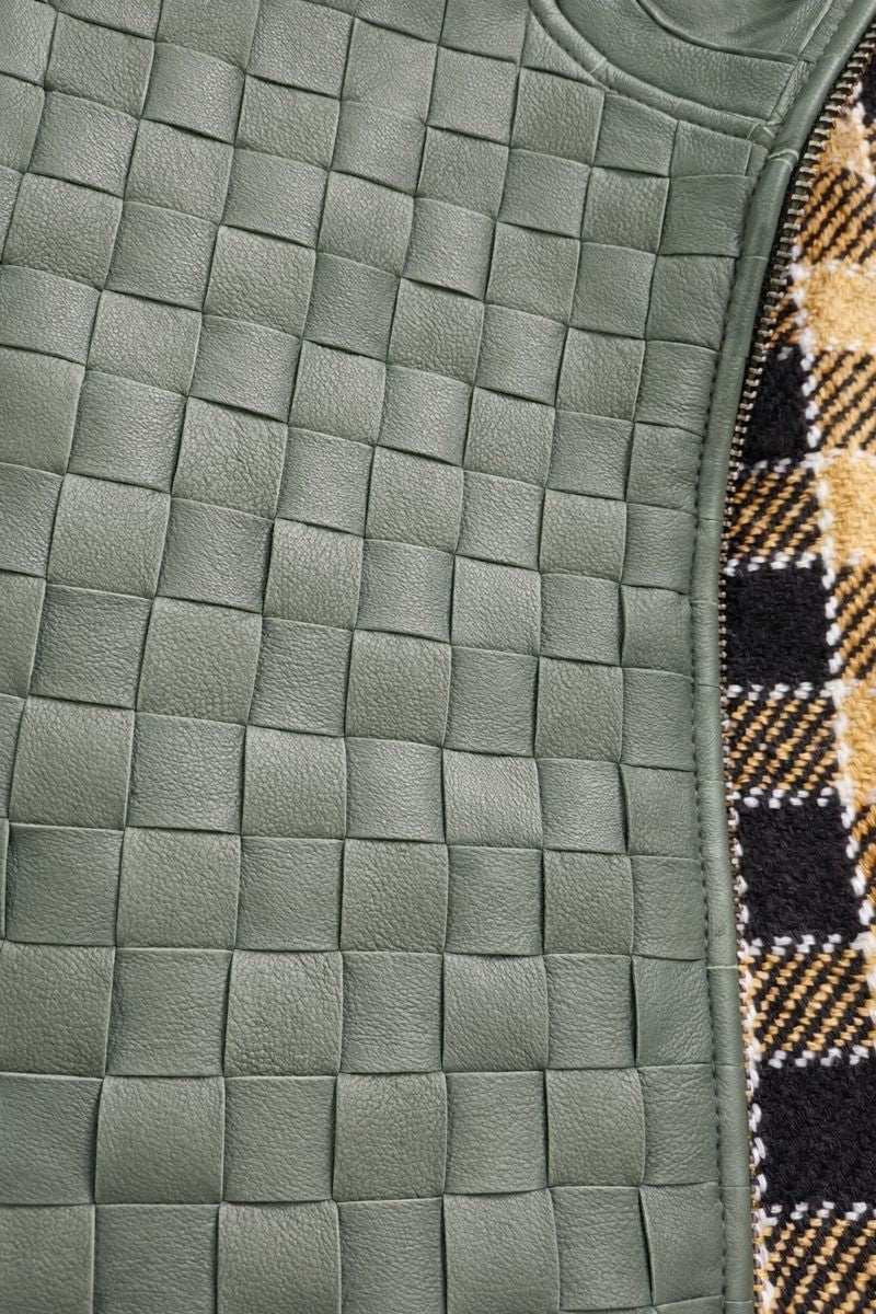 Woven Leather Braided Jacket