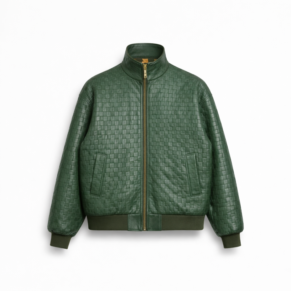 Woven Leather Braided Jacket