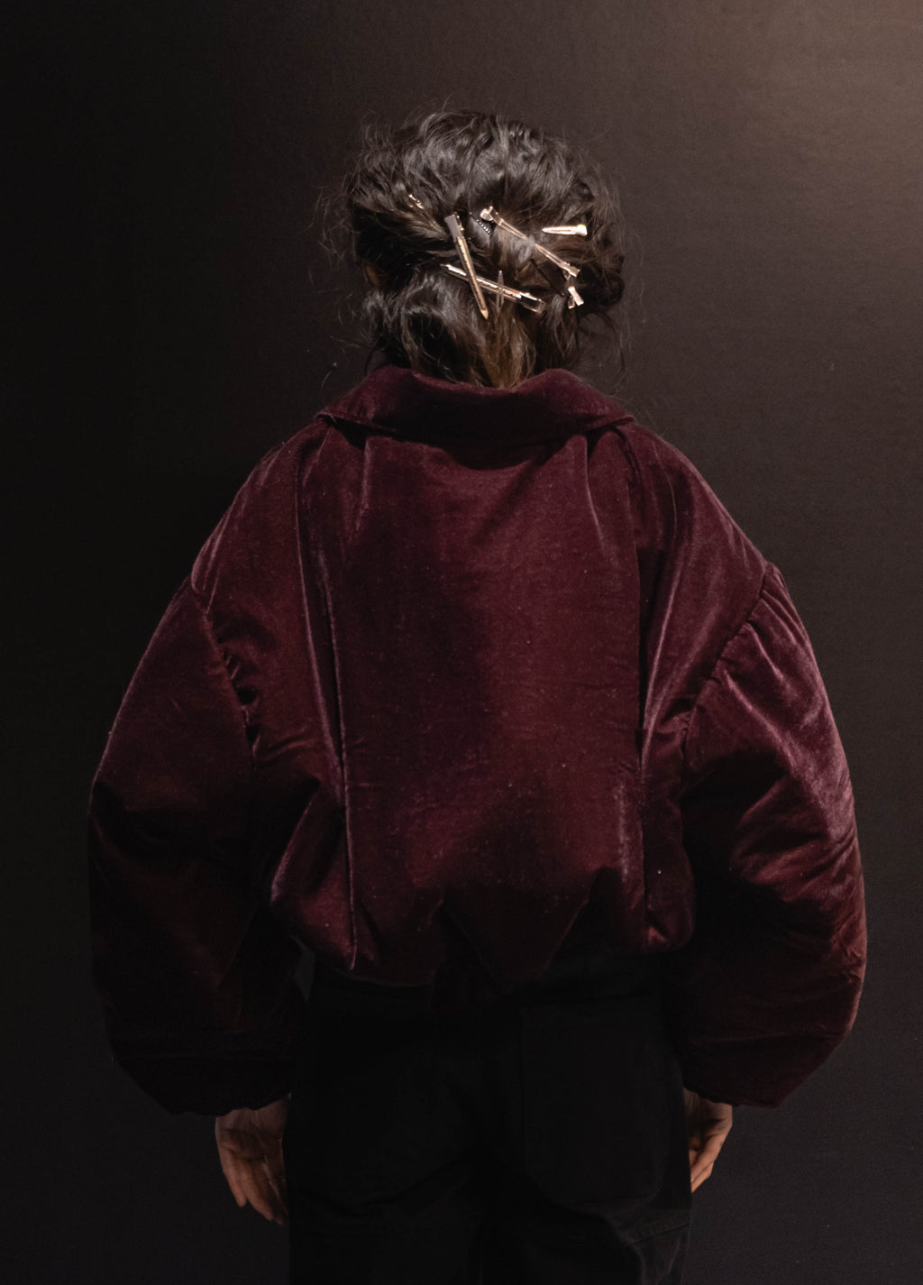 Eco Velvet Cropped Jacket