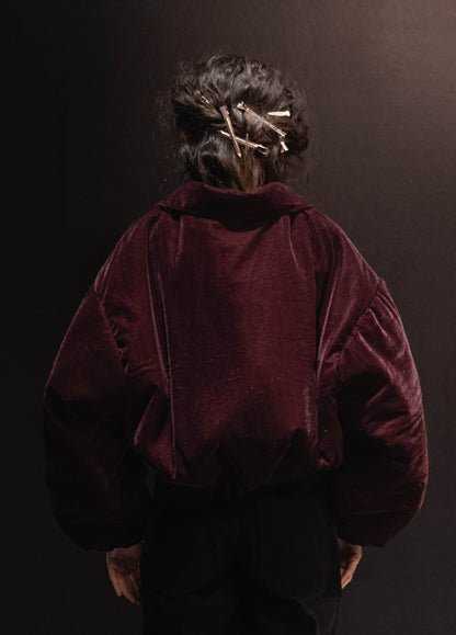 Eco Velvet Cropped Jacket