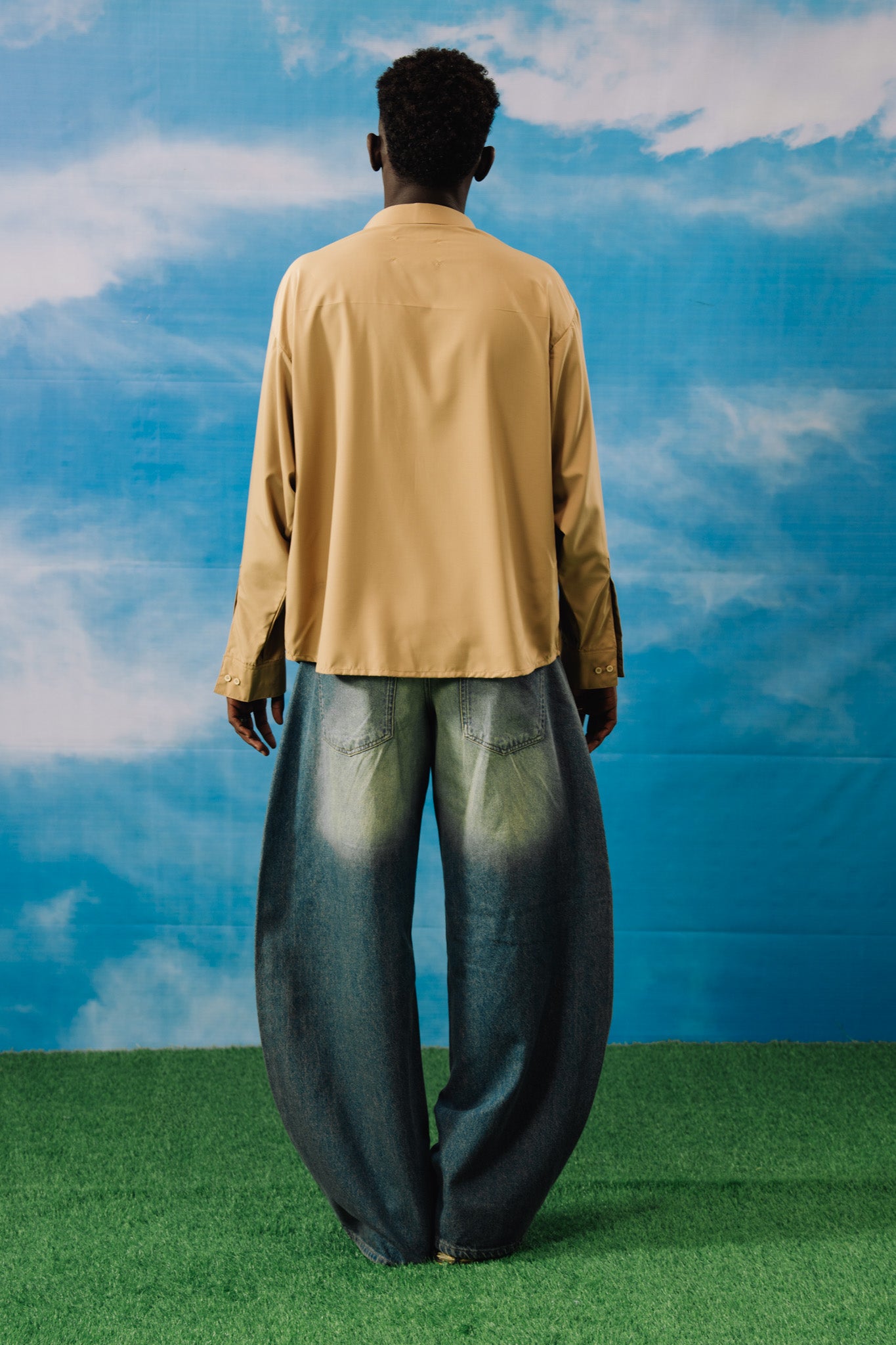 Beige Woven Pocket Overshirt