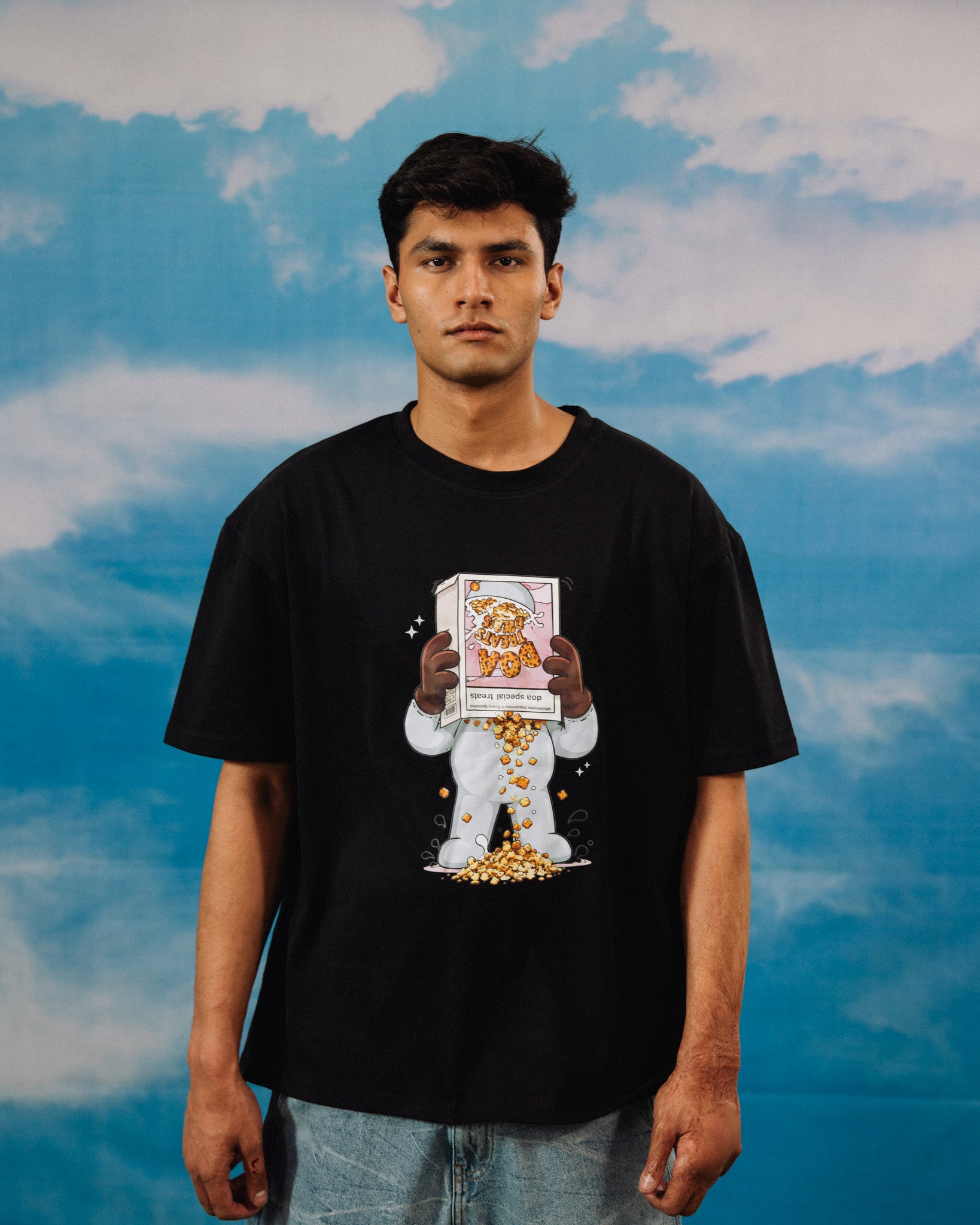 Black DOA Treats Oversized Tee