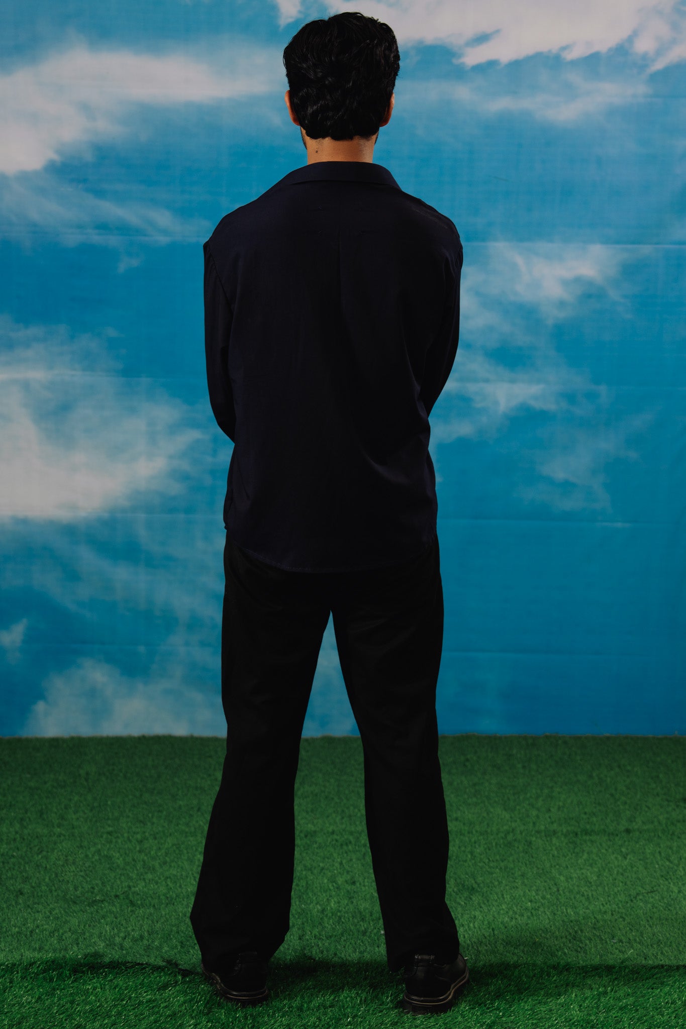 Navy Woven Pocket Overshirt