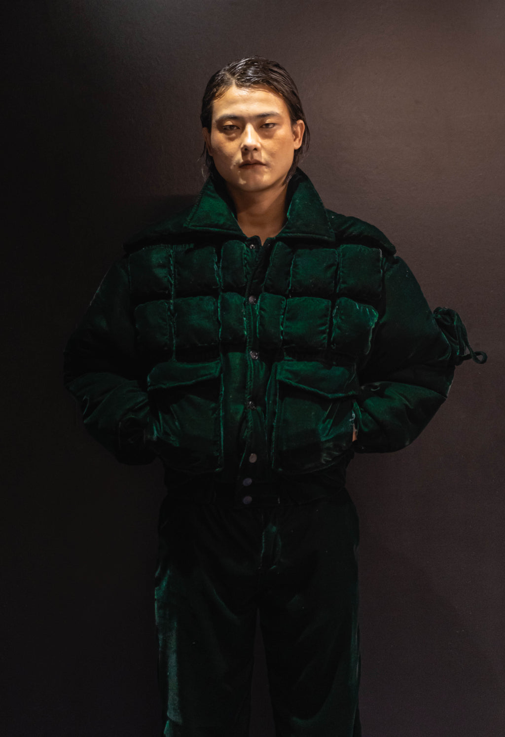 Eco Velvet Pillow Puffer