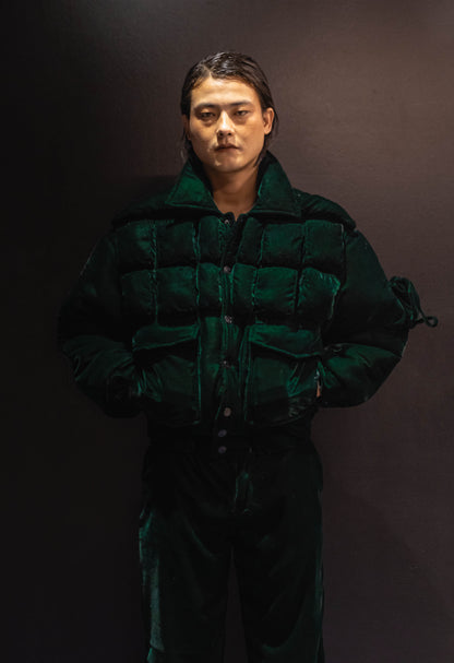 Eco Velvet Pillow Puffer