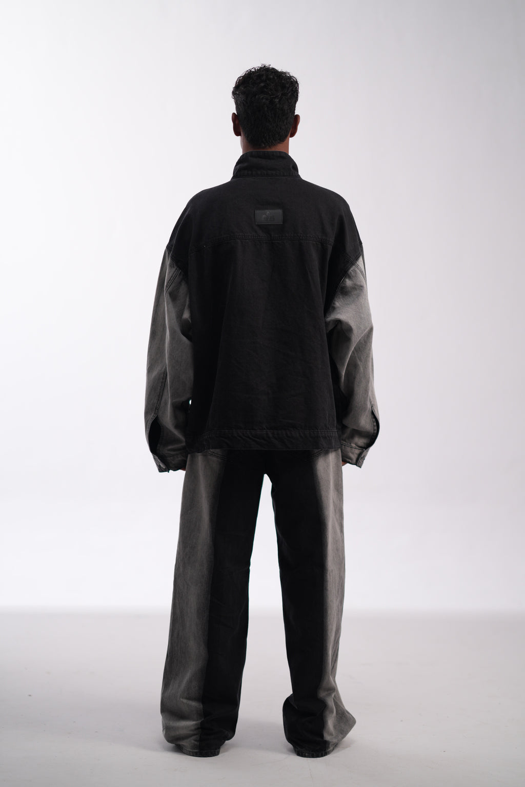 Two Tone Oversized Denim Jacket