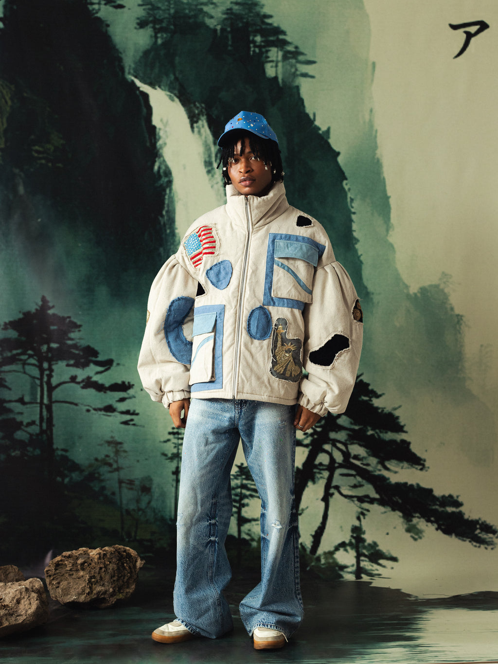 Poofy Embroidered Puffer