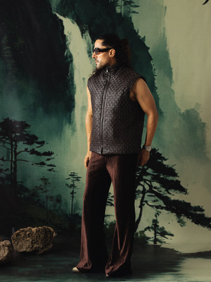 Leather Braided Vest