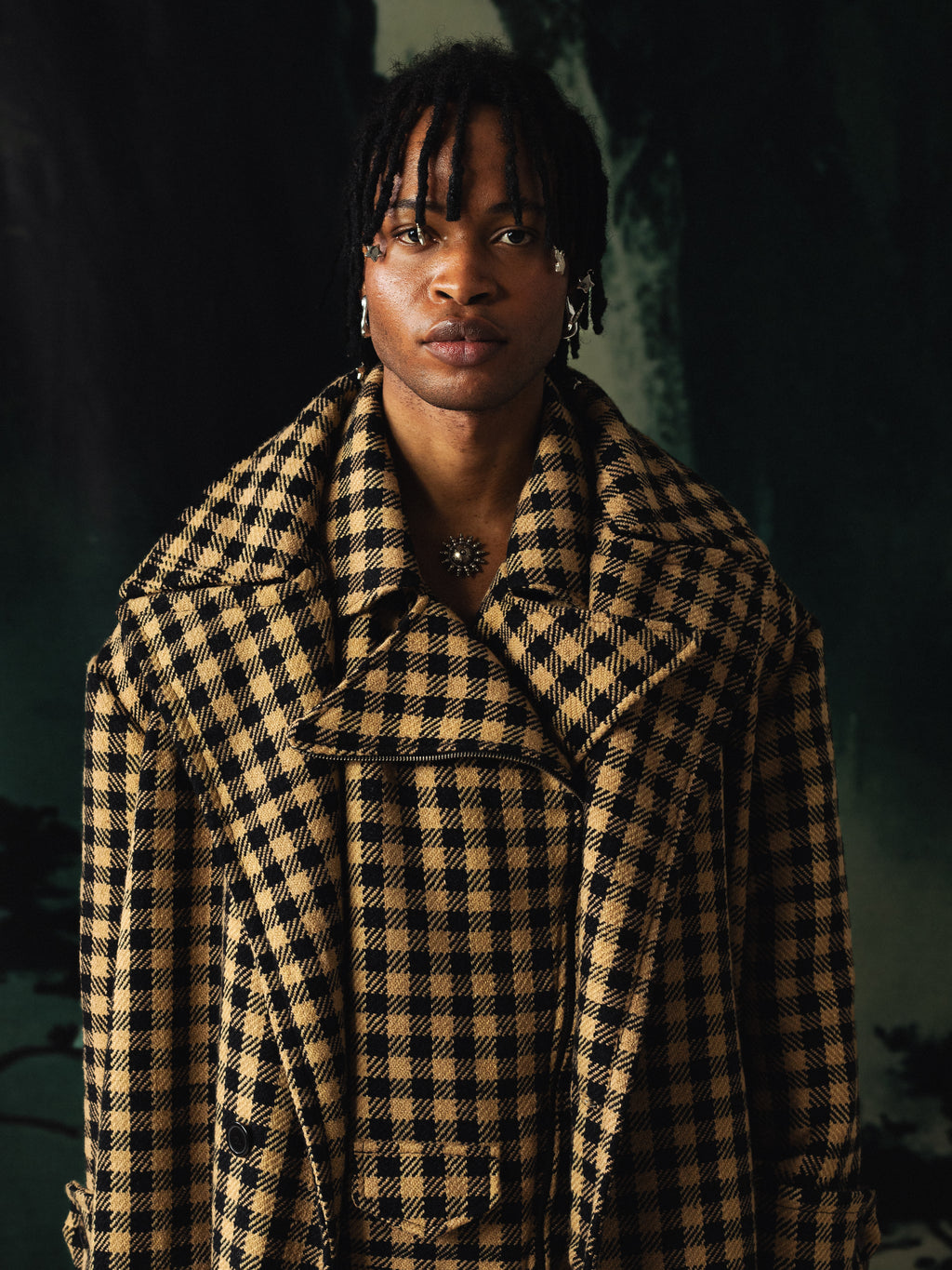 Brown Checkered ‘KHES’ Coat