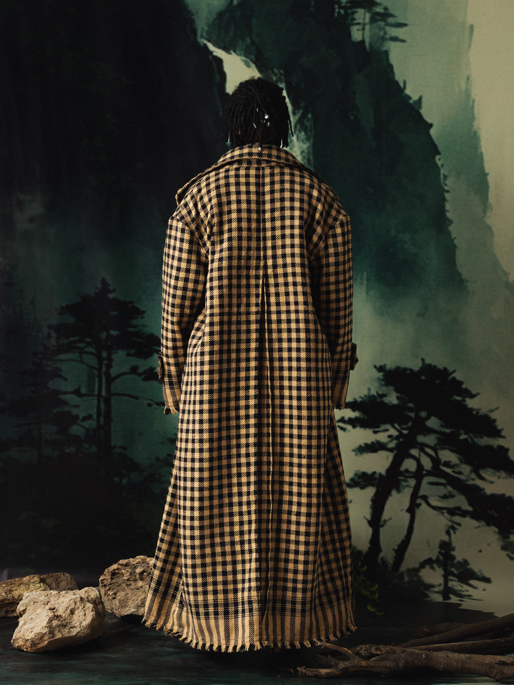 Brown Checkered ‘KHES’ Coat