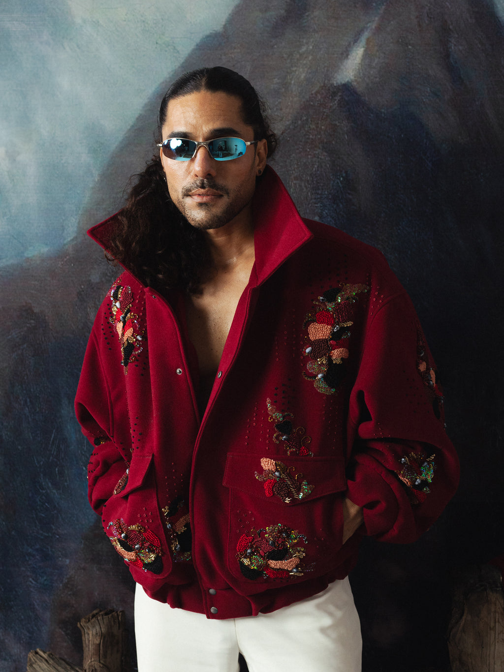 French Knots Embroidered Jacket