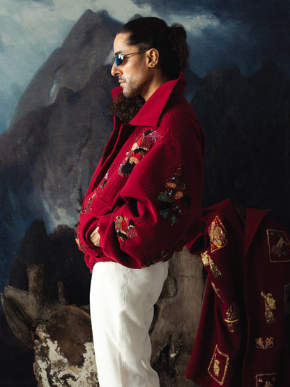 French Knots Embroidered Jacket