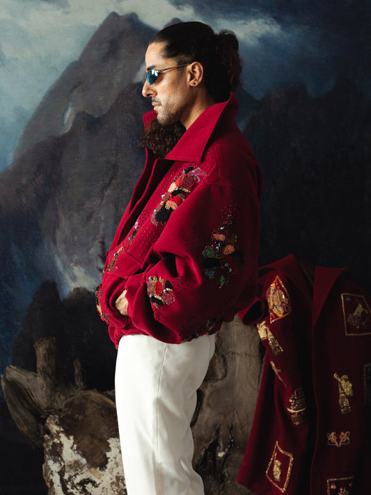 French Knots Embroidered Jacket