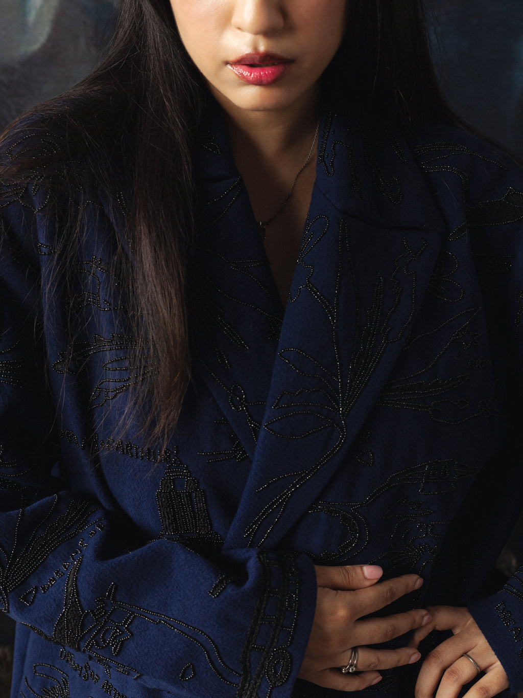 Dream Park Embroidered Oversized Coat