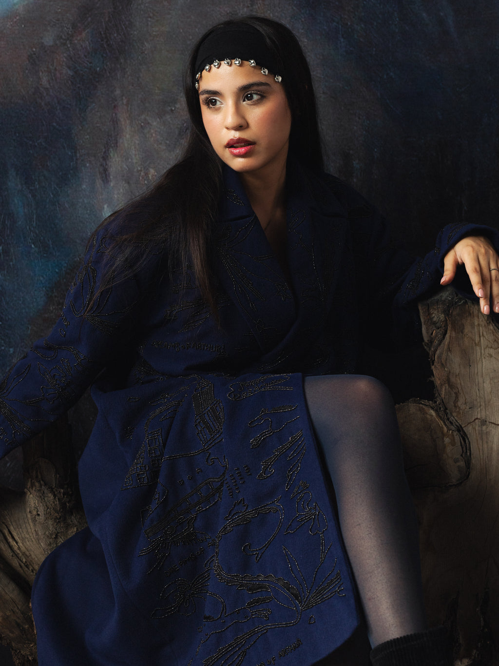 Dream Park Embroidered Oversized Coat