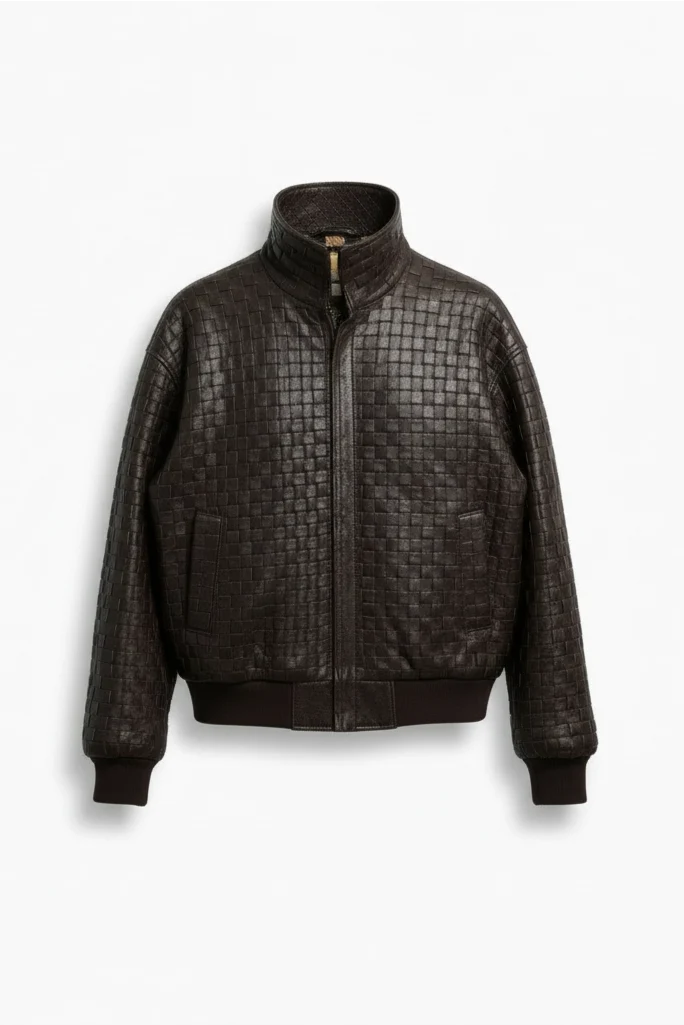 Woven Leather Braided Jacket